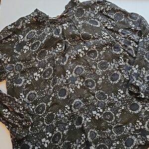 Part Two Copenhagen Dark Green Floral Tosca Blouse 40 EU/ 8 US